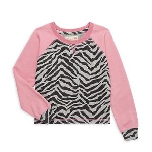 C&C California Girl's Zebra Colorblock Sweatshirt
